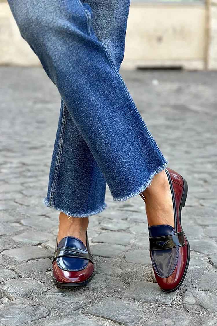 Elvira - Skimrande Loafers i Tre Färger