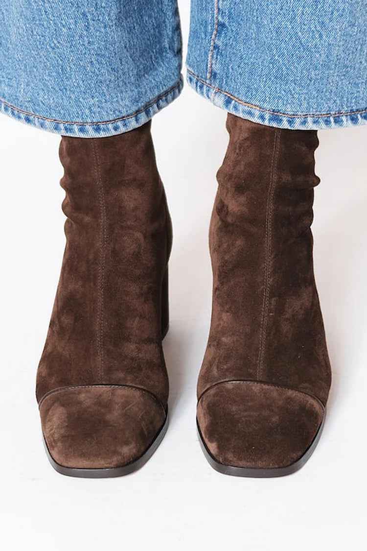 Faerelune - Stövletter med Fyrkantig Klack för Elegant och Trendig Look