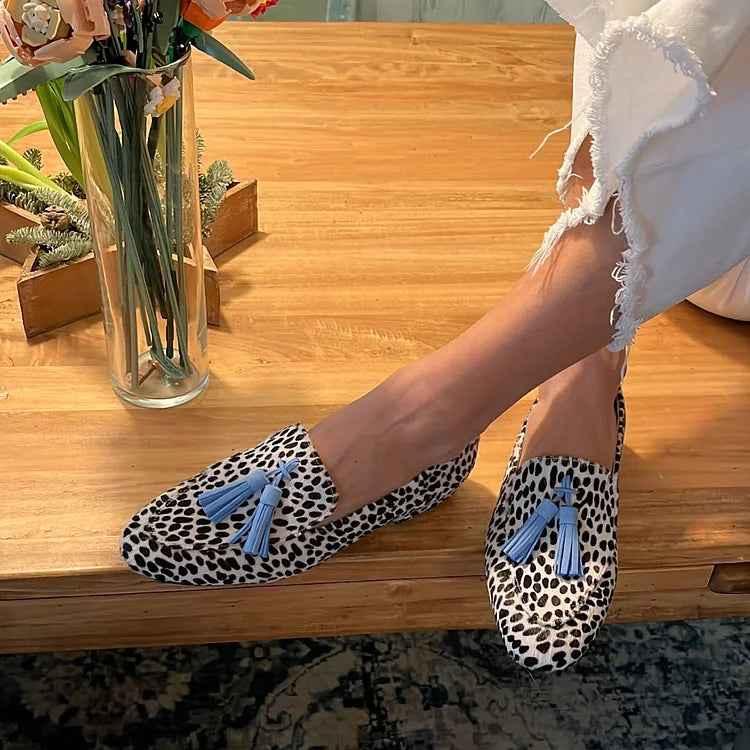 Tilde - Loafers med Tofs och Punktmönster, Djärv Stil