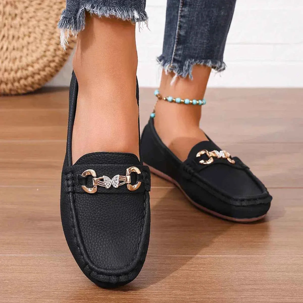 Frida - Klassiska Loafers för Dam