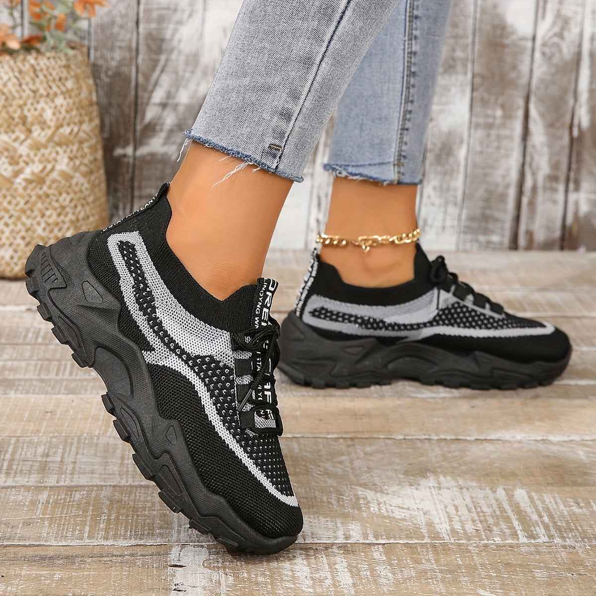 Amanda - Andningsbara Mesh-Sneakers med Flexibel, Bekväm Passform
