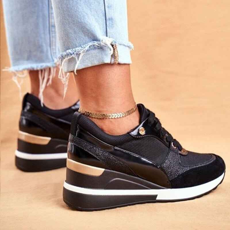 Ella - Terapeutiska Sneakers med Ultravadderad Sula för Heldagskomfort