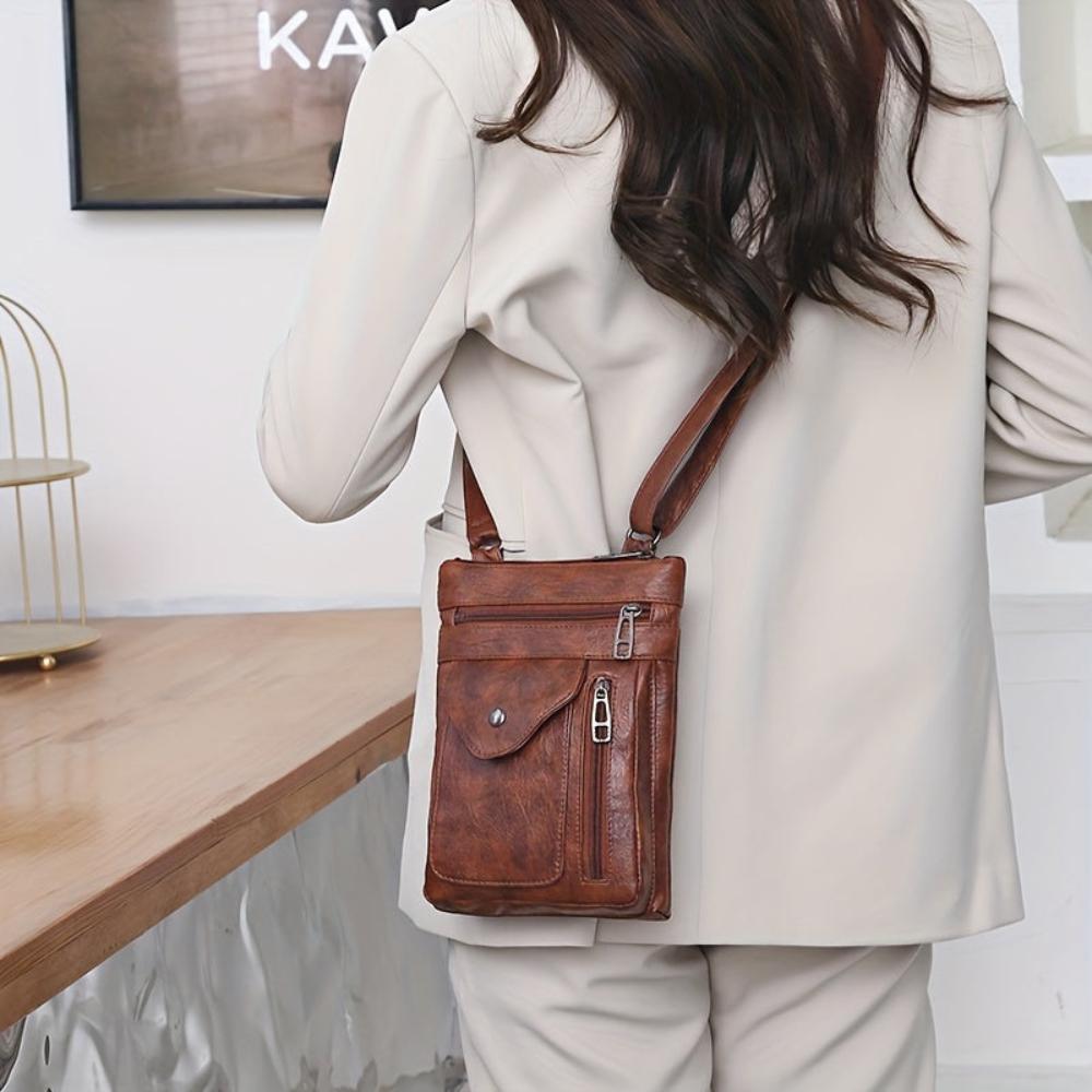 Rebecca - veganskt läder crossbody-axelväska