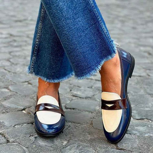 Agnes - Elegant Tvåfärgad Loafer