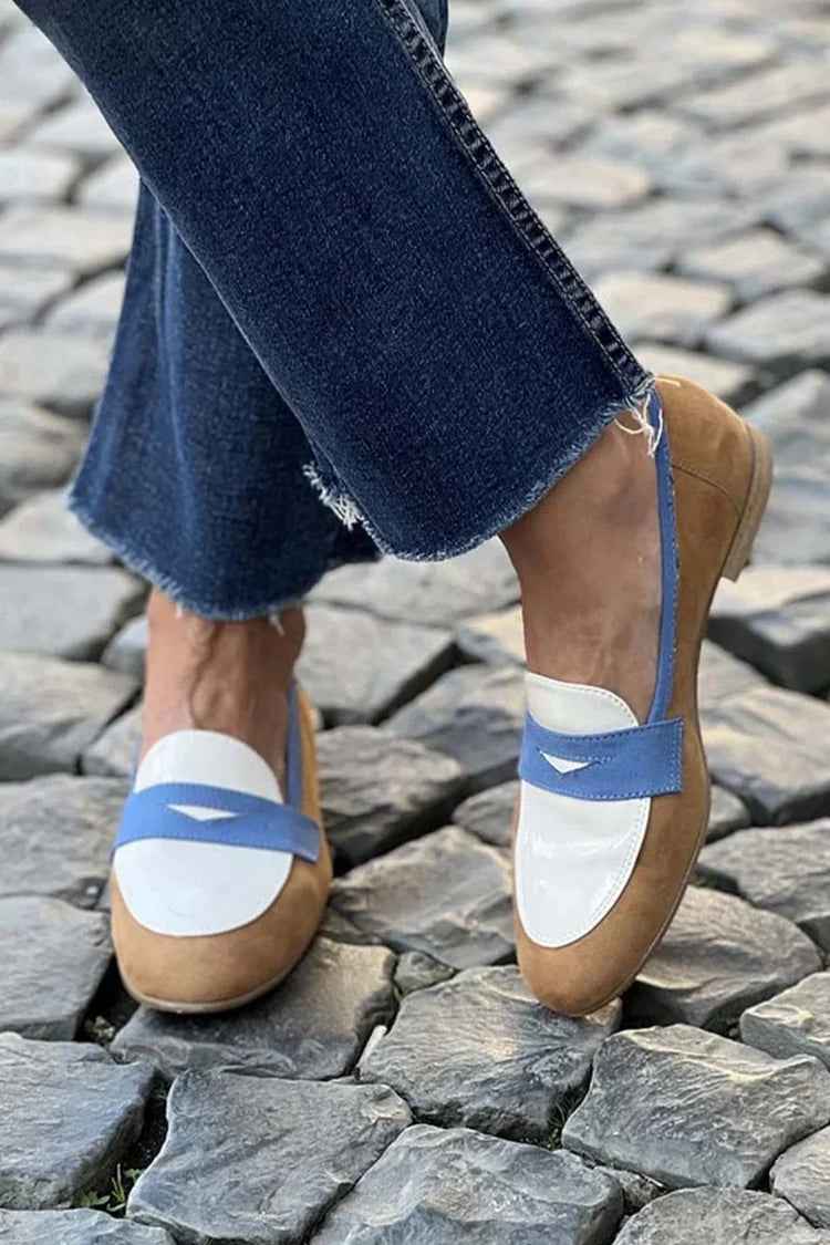Färgblocksloafer - Färgglada Color-Block Loafers för en Modig, Modisk Look