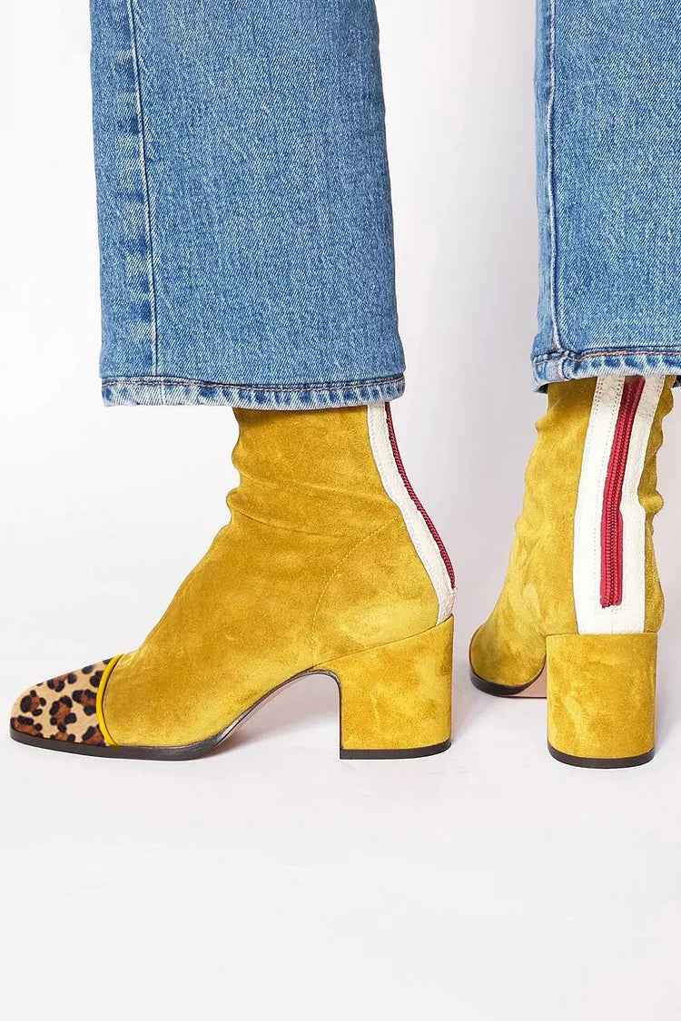 Larynvelle - Sportiga Ankelboots med Medelhög Klack för Trendig och Bekväm Look