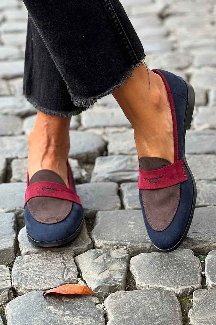 Nellie - Iögonfallande Loafers i Färgblock