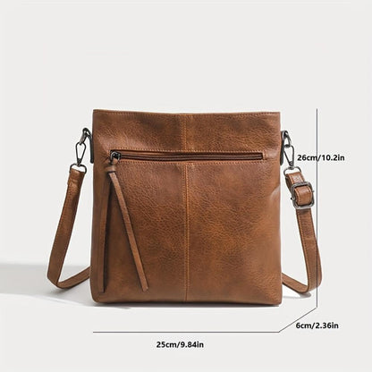 Anna - veganskt läder smal crossbody-väska