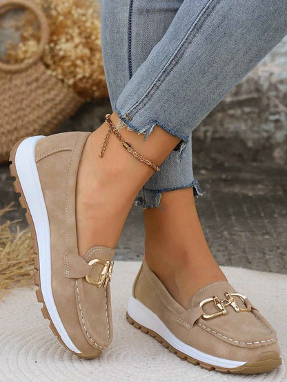 Madeleine - Eleganta Loafers med Spändetalj
