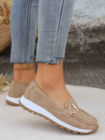 Madeleine - Eleganta Loafers med Spändetalj