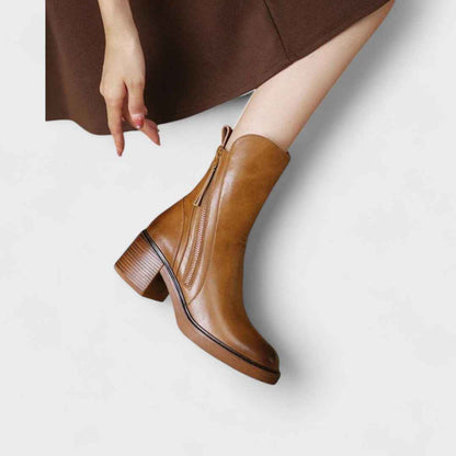 Authentic - Äkta Läderlika Ankle Boots, Eleganta och Hållbara