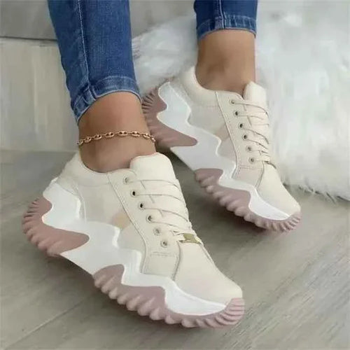 Noelle - Andningsbara Vulkaniserade Plattformssneakers för Heldagskomfort