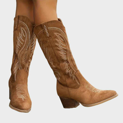 Western Embroidery - Broderade Western-Stövletter för Modisk Look
