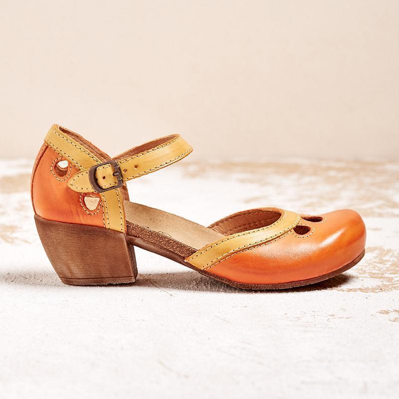 Amalia - Bekväma sandaler med låga klackar