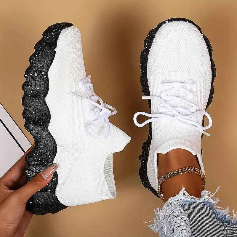 Luisa - Andningsbara Chunky-Knit Sneakers för Heldagskomfort