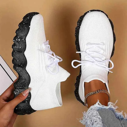 Luisa - Andningsbara Chunky-Knit Sneakers för Heldagskomfort
