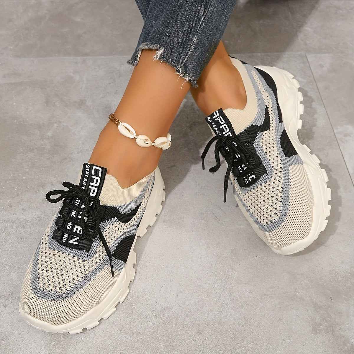 Amanda - Andningsbara Mesh-Sneakers med Flexibel, Bekväm Passform