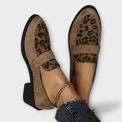 Leopardklack - Eleganta Leopardmönstrade Ortopediska High Heels för Heldagskomfort