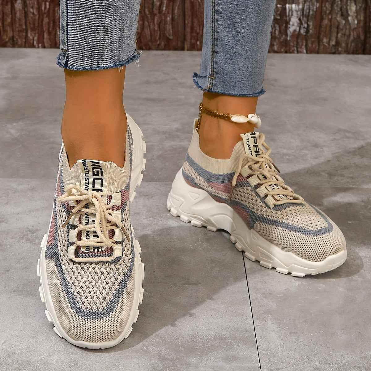 Amanda - Andningsbara Mesh-Sneakers med Flexibel, Bekväm Passform