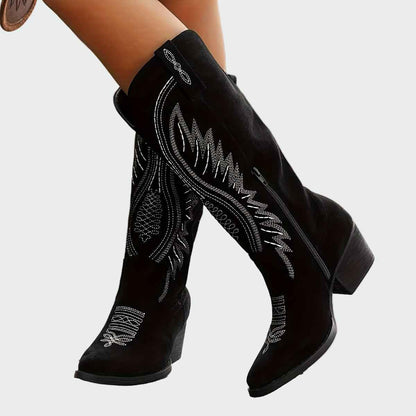 Western Embroidery - Broderade Western-Stövletter för Modisk Look