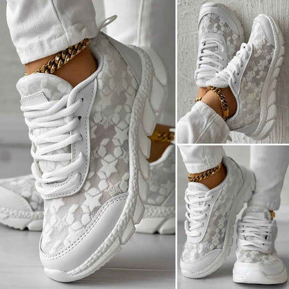 Rundtåsneaker - Sneakers med Andningsbar Rund Tå och Snörning för Heldagskomfort