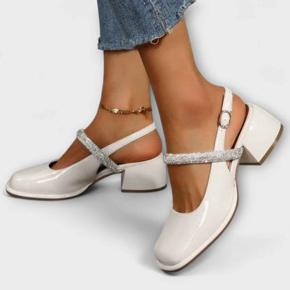 Celandra - Glittrande Mary Janes med Blockklack