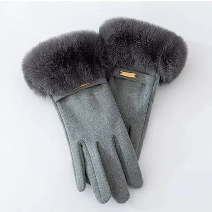 Chic plyschmudd vinterhandskar