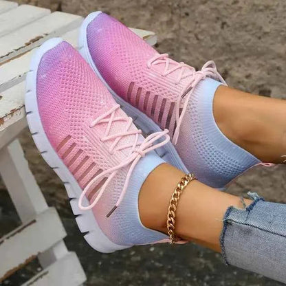 Andningssneaker - Andningsbara Dam Instegssneakers, Lätta och Enkla att Ta På