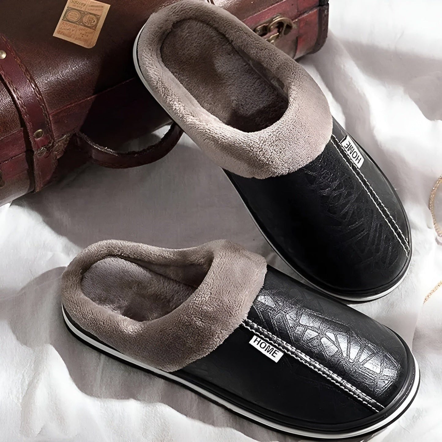 CozyWalk Slippers - Vattentäta tofflor i läder