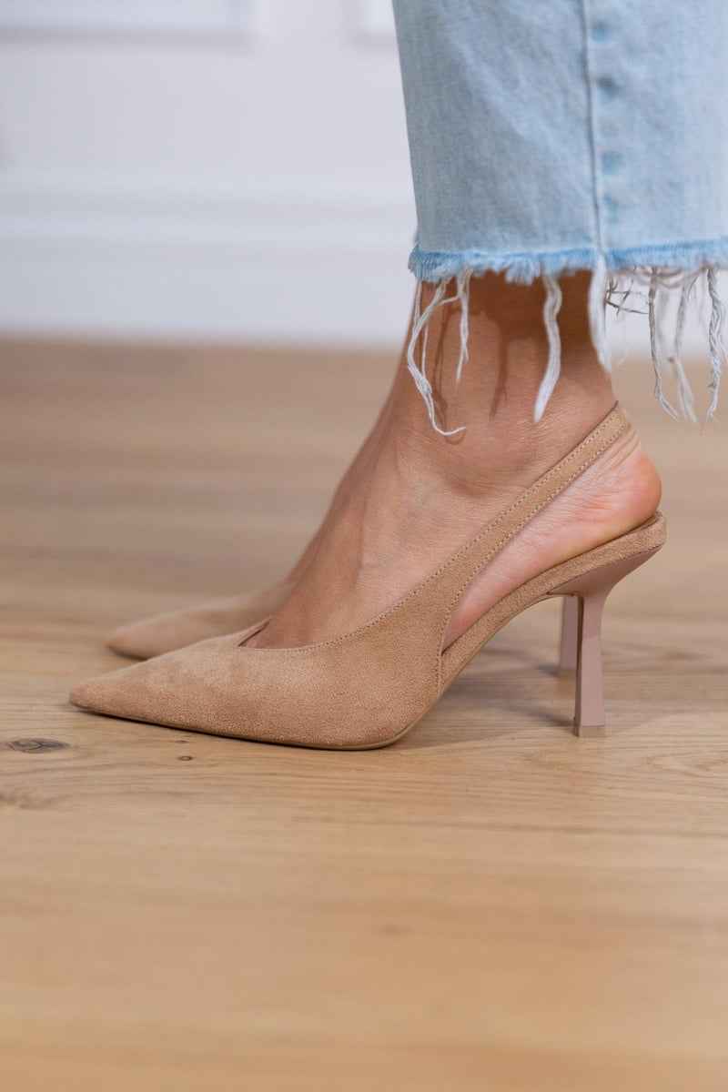 Vera - Eleganta Slingback-Pumps i Mockaimitation