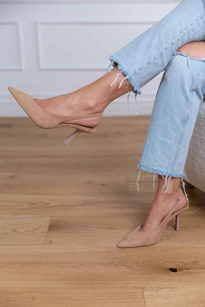 Vera - Eleganta Slingback-Pumps i Mockaimitation