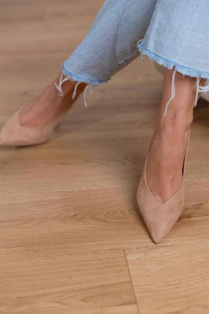 Vera - Eleganta Slingback-Pumps i Mockaimitation
