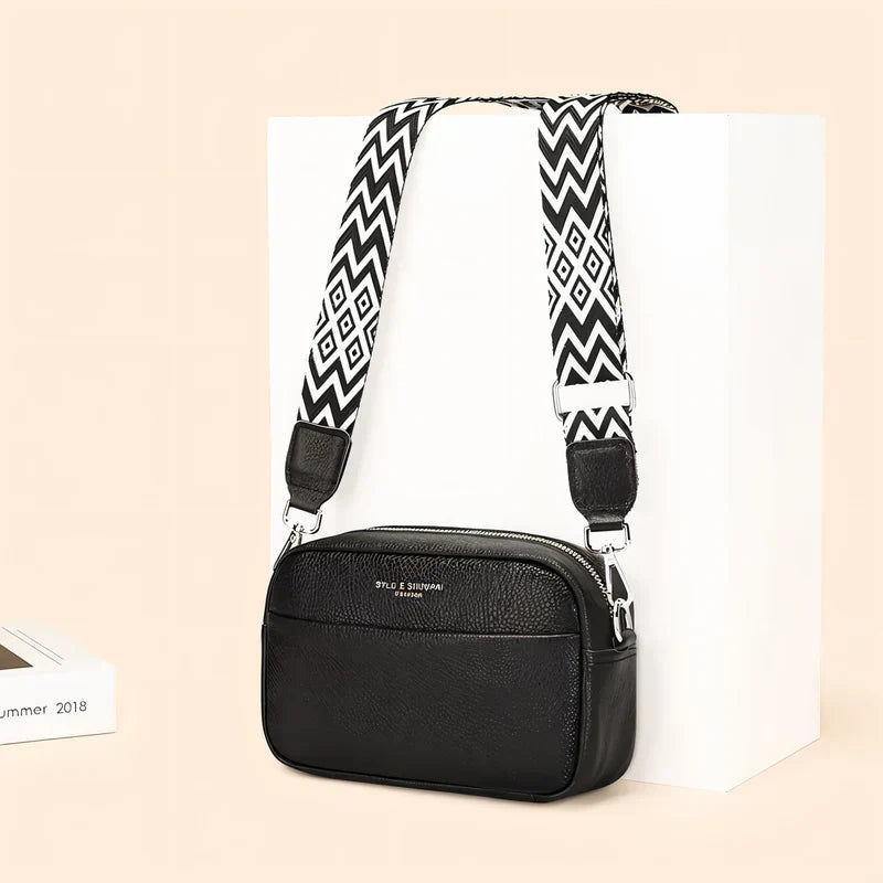 ChicZag - Rektangulär crossbody-väska i läder för kvinnor