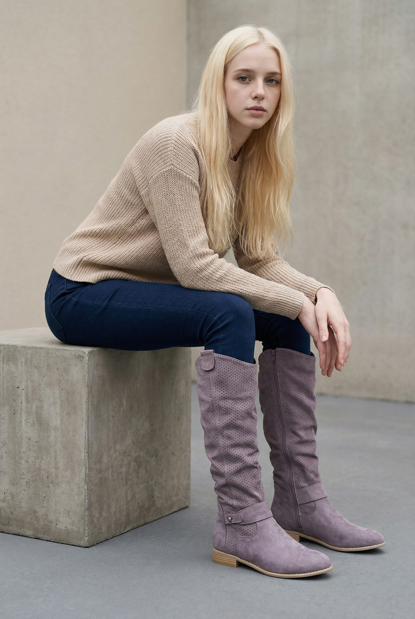 Bernadeth - Eleganta Knähöga Stövlar för Stilfull Look