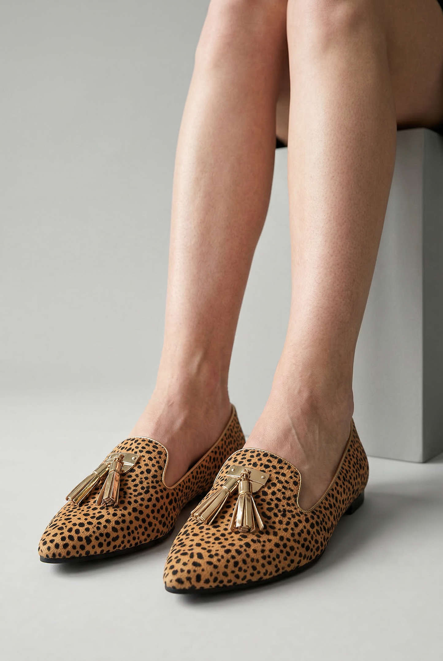 Filippa - Stilfulla Loafers med Leopardmönster för Dam