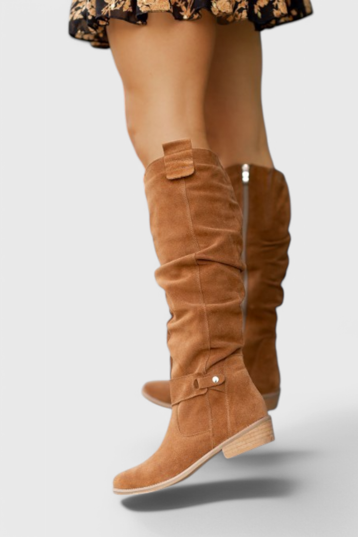 Celine - Retroinspirerade Stilfulla Höga Stövlar för Chic Look