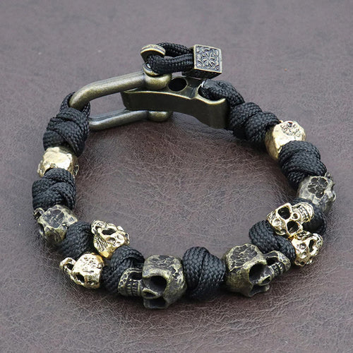 Roberto Russo Justerbar Paracord Skalle Armband