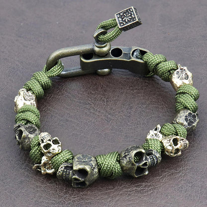 Roberto Russo Justerbar Paracord Skalle Armband