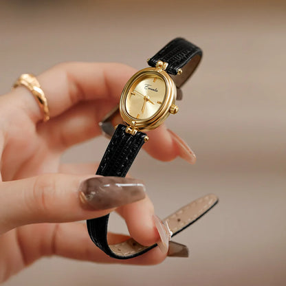 Gyllene timmen retro kvartsur