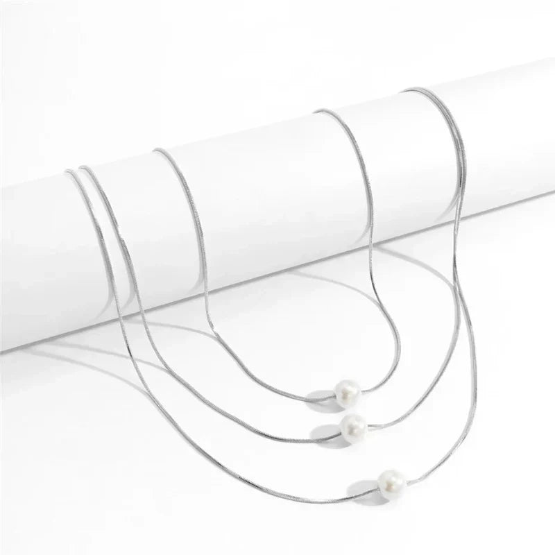 Sommarens Slut Minimalistiskt Pärlhalsband