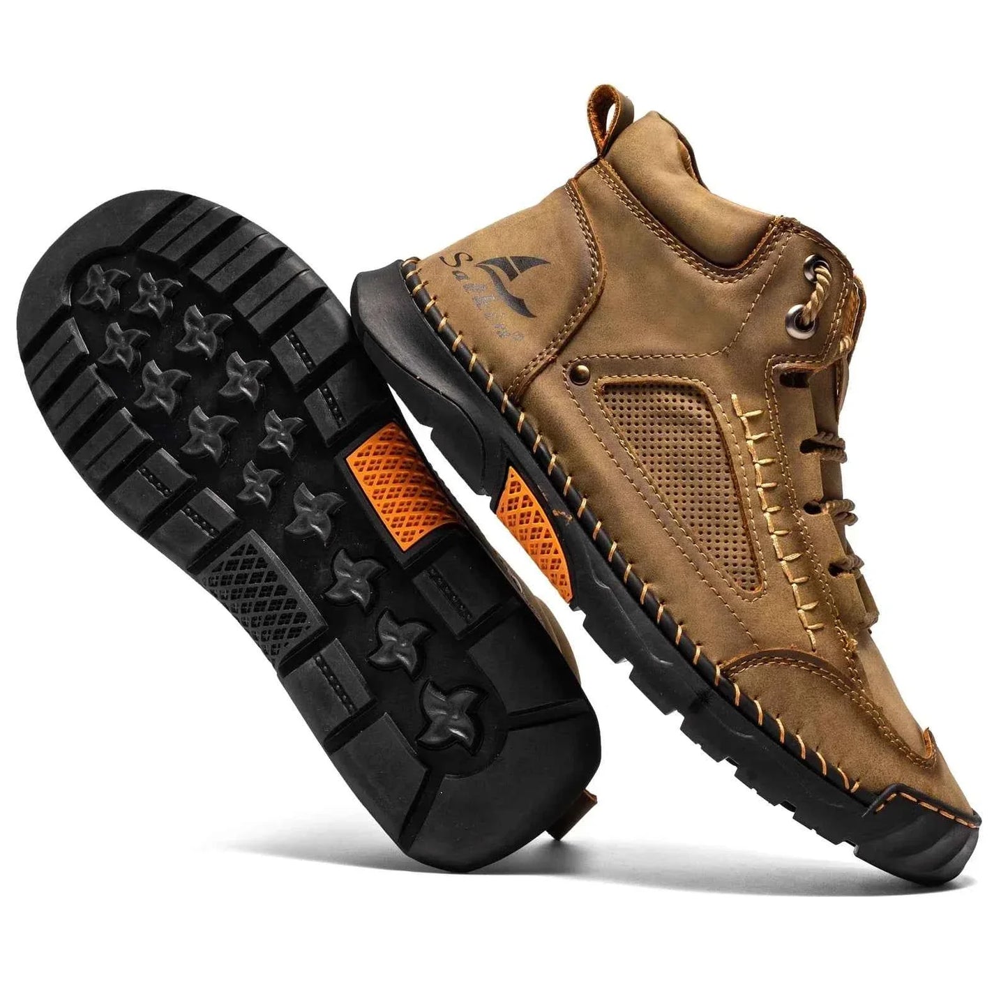 Highlädersko - Avslappnade Läder-Höga Sneakers för Vardagen