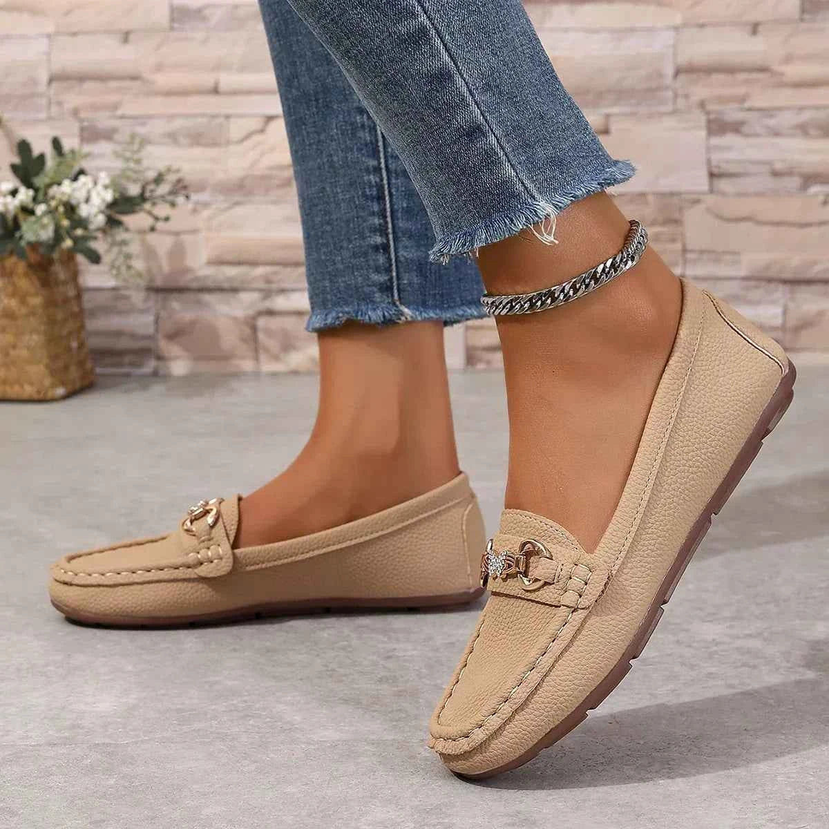 Frida - Klassiska Loafers för Dam