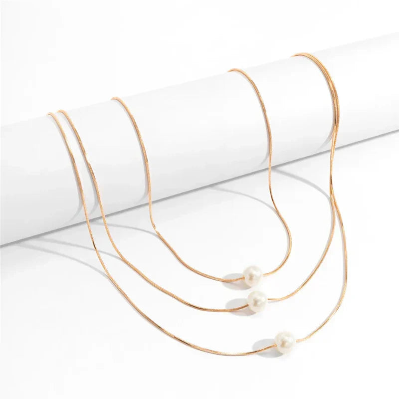 Sommarens Slut Minimalistiskt Pärlhalsband