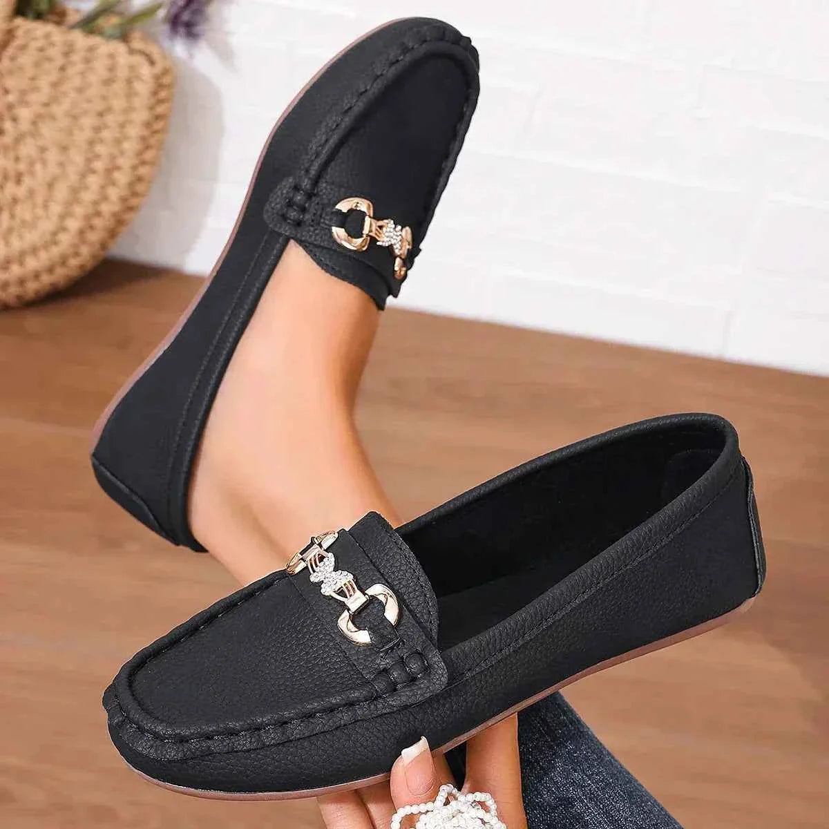 Frida - Klassiska Loafers för Dam