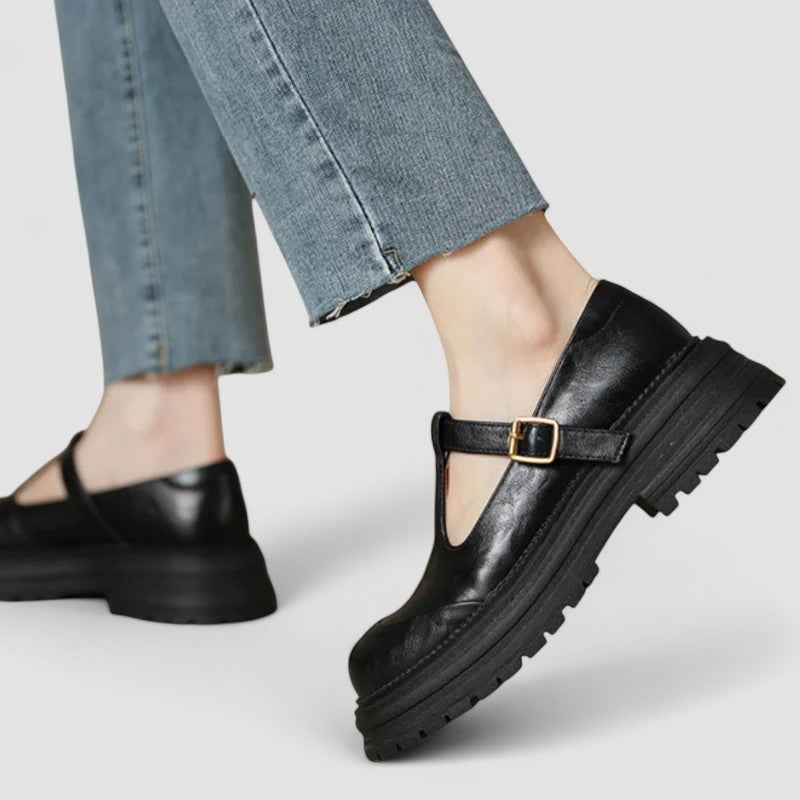 Olivia - Eleganta Ortopediska Mary Jane-Skor för Komfort och Stil