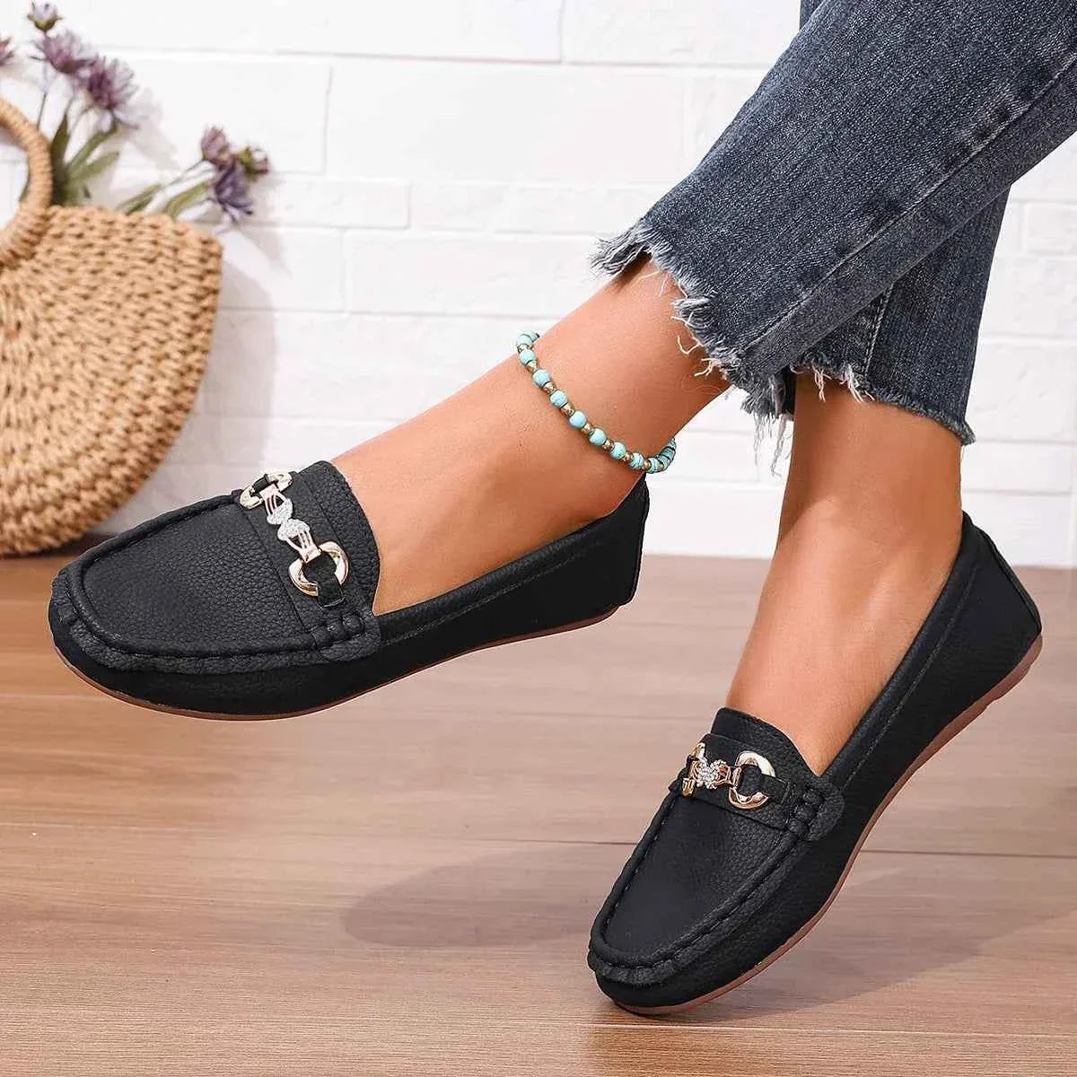 Frida - Klassiska Loafers för Dam