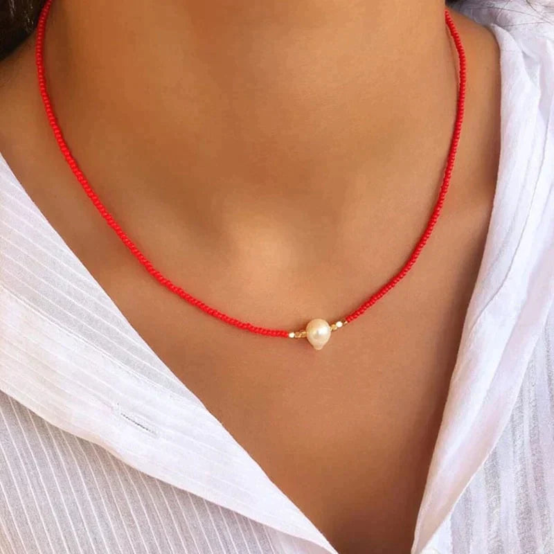 Nora - pärlprydd choker