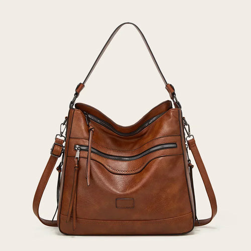 Maureen - läder slouchy hobo-väska