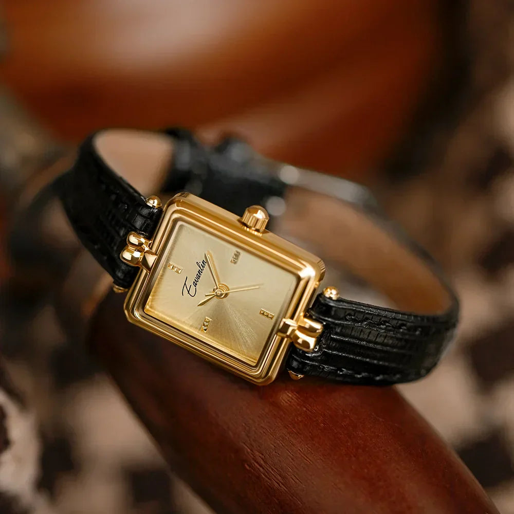 Gyllene timmen retro kvartsur
