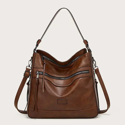 Maureen - läder slouchy hobo-väska